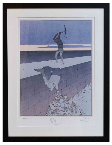Moebius Signed ''Walls Stardom'' Limited Edition Serigraph -- Large Artwork Measures 27.375'' x 35.625'' Framed, in Near Fine Condition